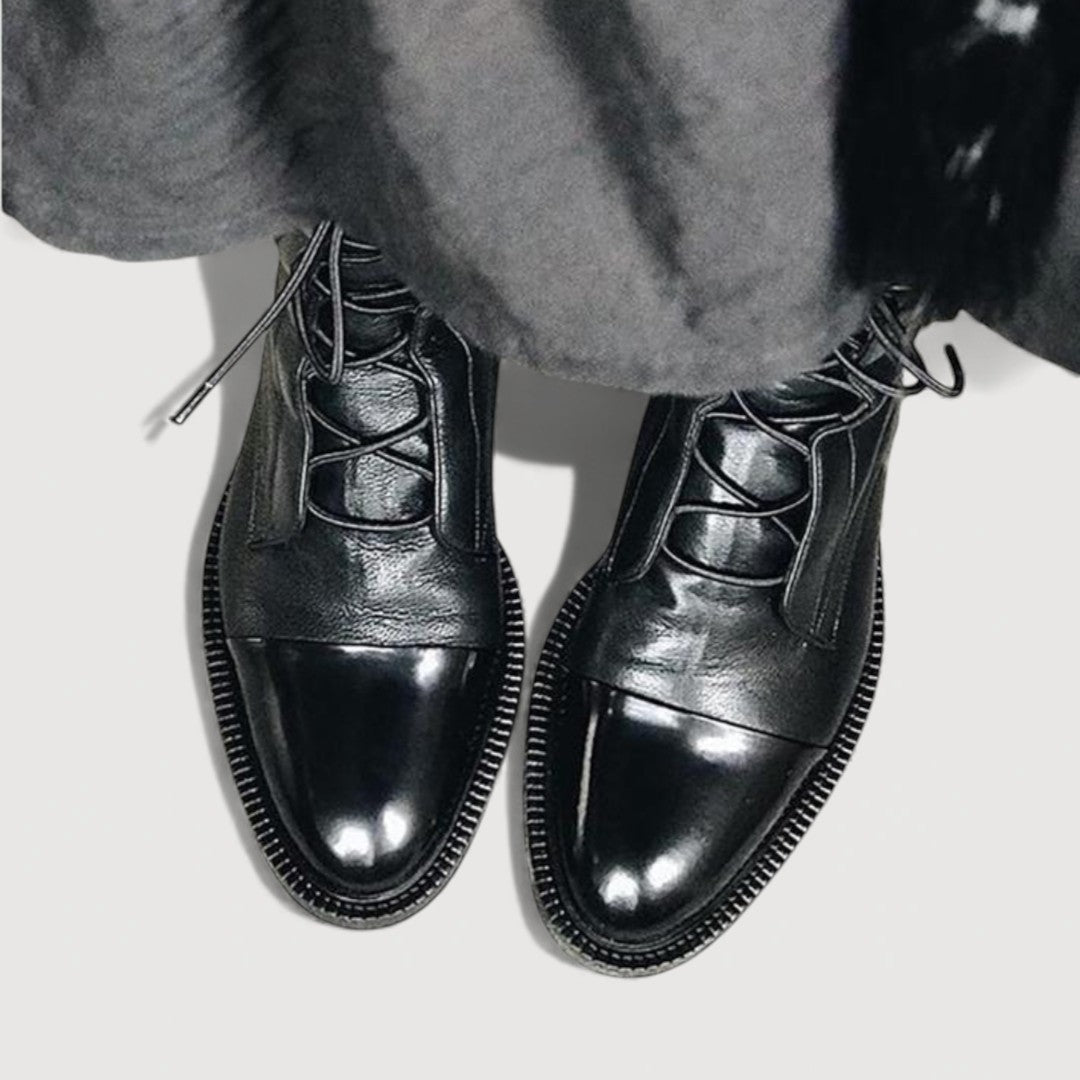 ELAINE – LACE-UP ANKLE BOOTS