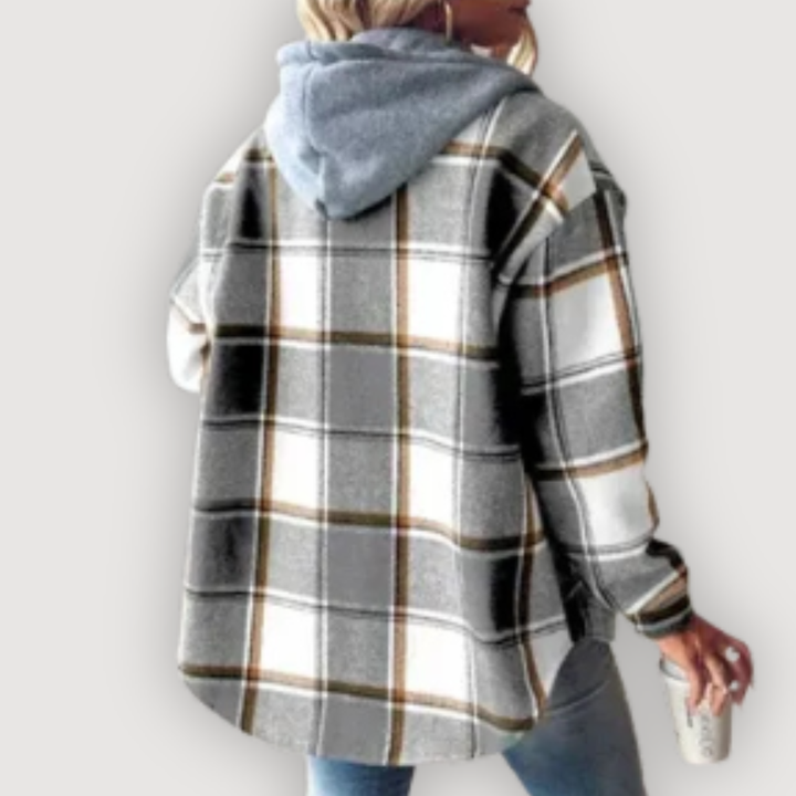 ROWAN – PLAID HOODED JACKET