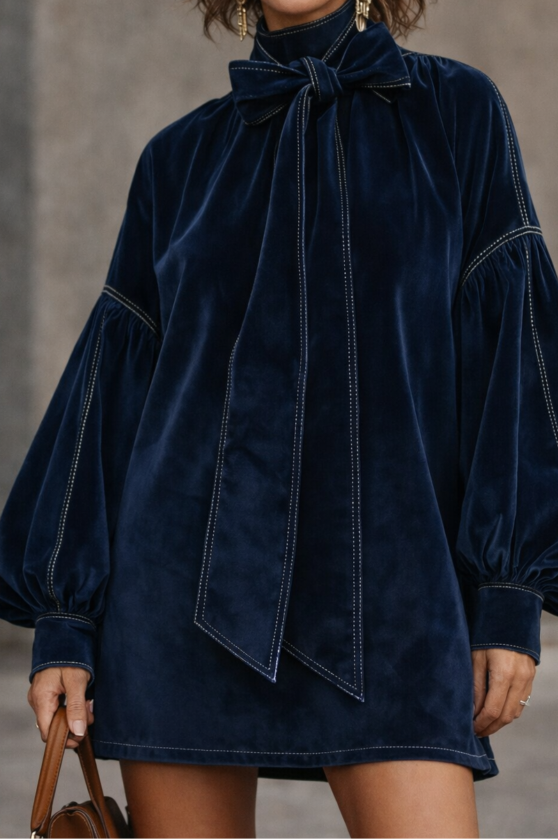 Octavia™ | Elegant Velvet Mini Dress