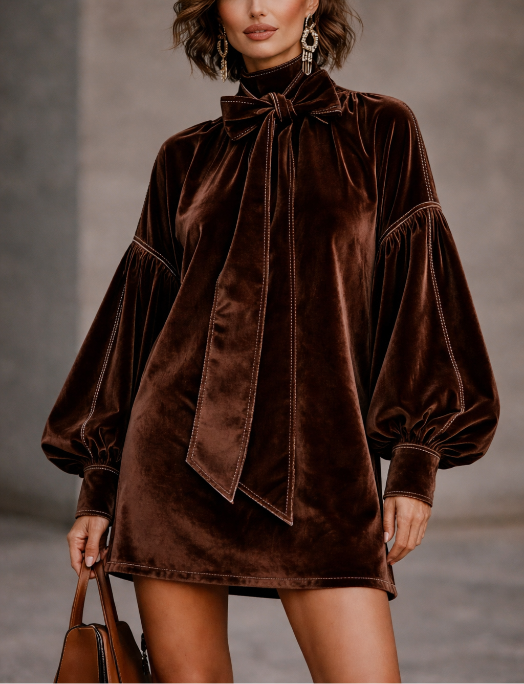 Octavia™ | Elegant Velvet Mini Dress