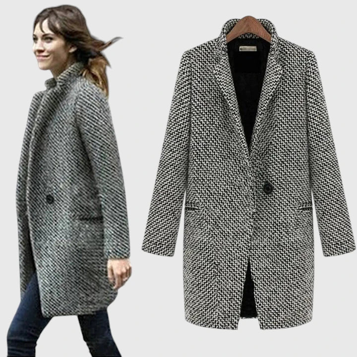 Rose Elegant Long-Fit Madisynrae Coat | Chic Warmth for Every Occasion