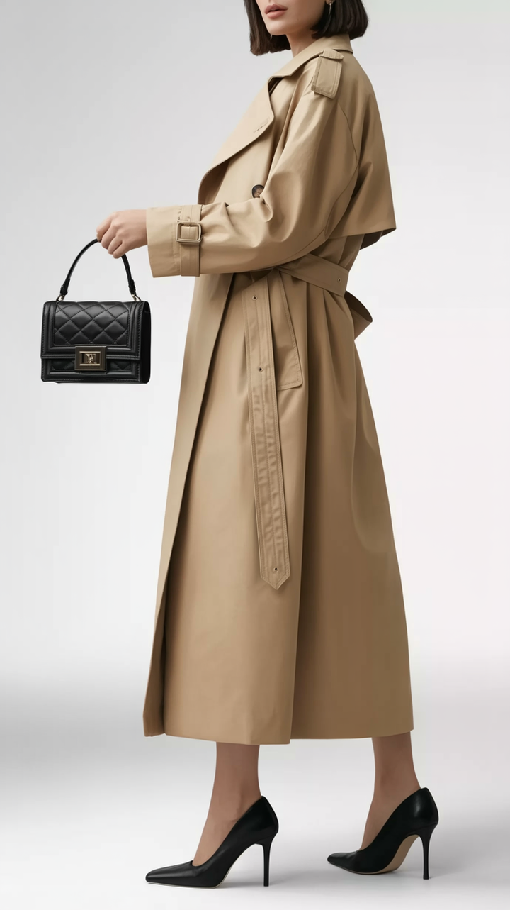 Rose Classic Belted Trench Coat | Timeless Everyday Elegance