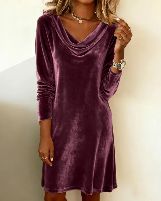 Rose Frosina Velvet Dress | Luxurious Softness with Effortless Elegance