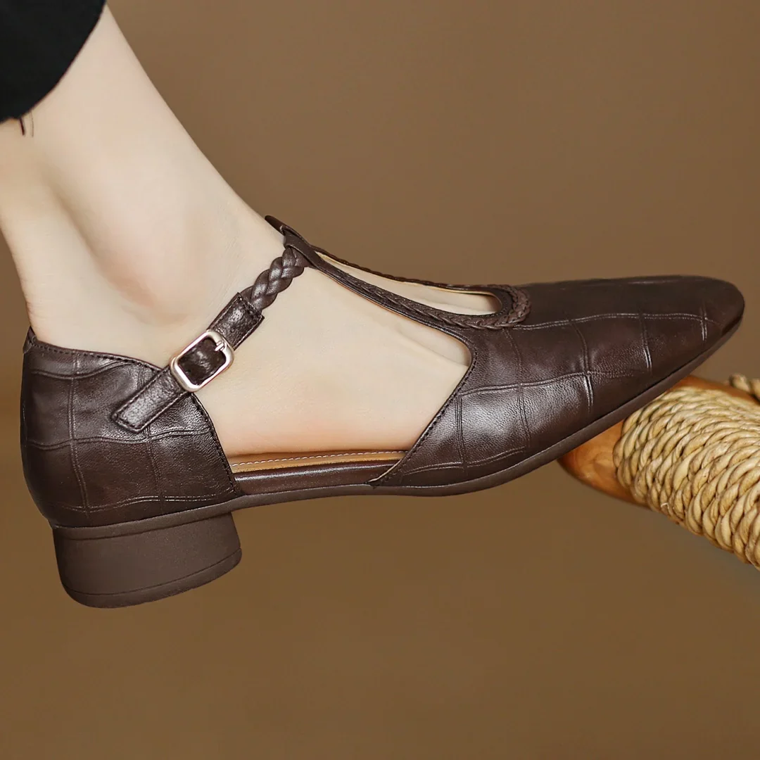 Elena™ Orthopaedic Leather Mary Janes | Effortless Comfort, Timeless Style