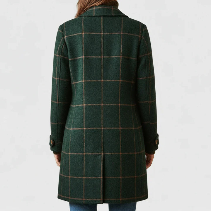 Rose Retro Lapel Plaid Tweed Coat | Vintage Charm Meets Modern Power