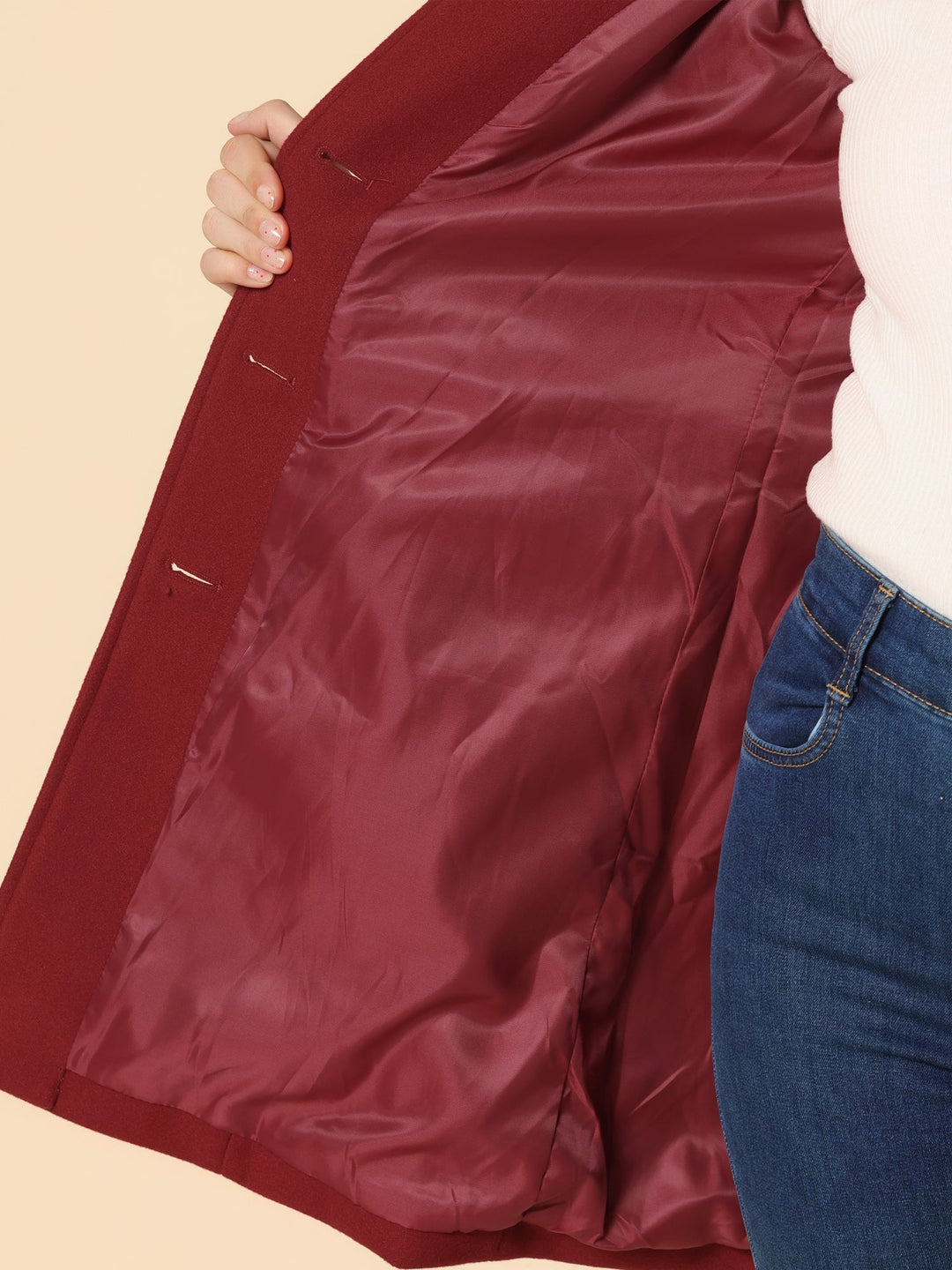 Rose Fit and Flare Button Jacket | Tailored Elegance with Effortless Movement